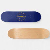 Indiana Staatsvlag Persoonlijk Skateboard (Horizontaal)