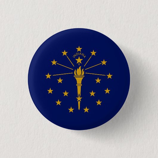 Indiana Staatsvlag Ronde Button 3,2 Cm (Voorkant)
