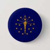 Indiana Staatsvlagontwerp Ronde Button 5,7 Cm (Voorkant)