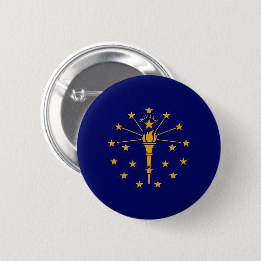 Indiana Staatsvlagontwerp Ronde Button 5,7 Cm (Voorkant /achterkant)