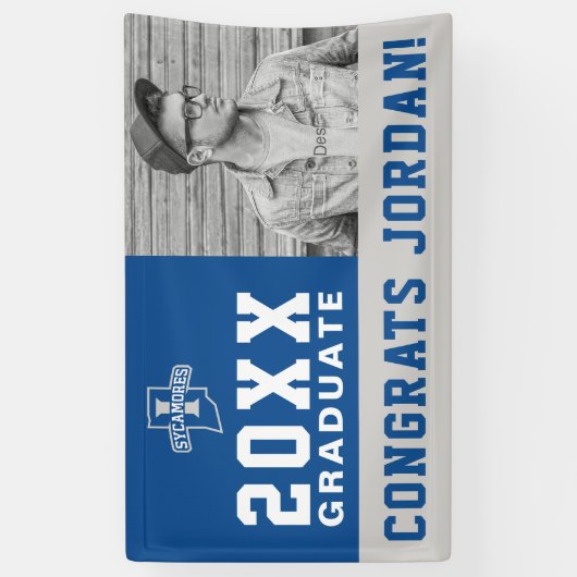 Indiana State Afstuderen Spandoek (Verticaal)