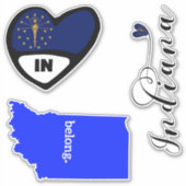 Indiana State, blad van Die Cut Stickers (Voorkant)