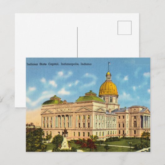 Indiana State Capitol, Indianapolis, Indiana Briefkaart (Voorkant / Achterkant)