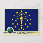 Indiana State Flag and Seal Briefkaart (Voorkant)