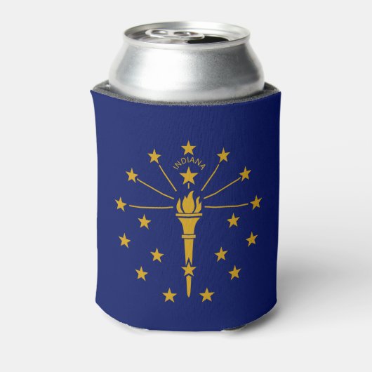 Indiana State Flag Blikjeskoeler (Blikje Achterkant)