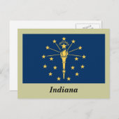 Indiana State Flag Briefkaart (Voorkant / Achterkant)