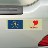 Indiana State Flag Bumpersticker (Op auto)