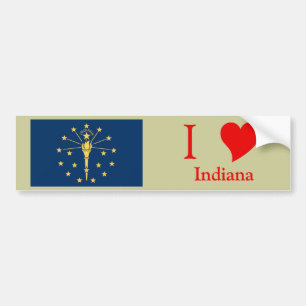 Indiana State Flag Bumpersticker