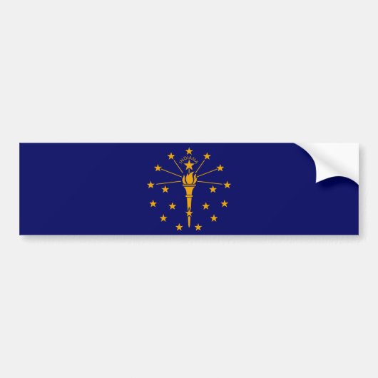 Indiana State Flag Design Bumpersticker (Voorkant)