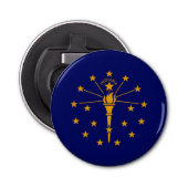 Indiana State Flag Design Button Flesopener (Voorkant)
