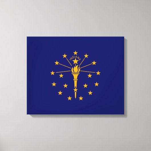 Indiana State Flag Design Canvas Afdruk (Voorkant)