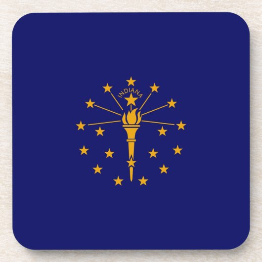 Indiana State Flag Design Drankjes Onderzetter (Voorkant)