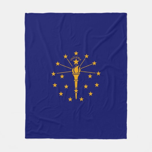 Indiana State Flag Design Fleece Deken (Voorkant)