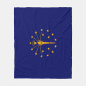 Indiana State Flag Design Fleece Deken (Voorkant)