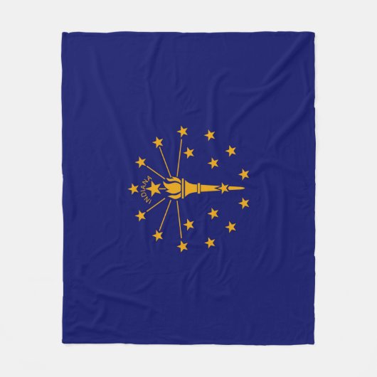 Indiana State Flag Design Fleece Deken (Voorkant)