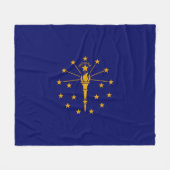 Indiana State Flag Design Fleece Deken (Voorkant (Horizontaal))