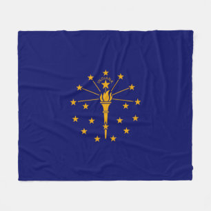Indiana State Flag Design Fleece Deken