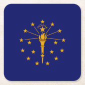 Indiana State Flag Design Kartonnen Onderzetters (Voorkant)