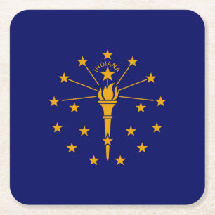 Indiana State Flag Design Kartonnen Onderzetters