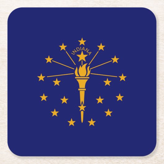 Indiana State Flag Design Kartonnen Onderzetters (Voorkant)