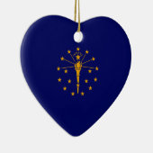 Indiana State Flag Design Keramisch Ornament (Rechts)