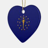 Indiana State Flag Design Keramisch Ornament (Links)