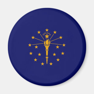 Indiana State Flag Design Magneet