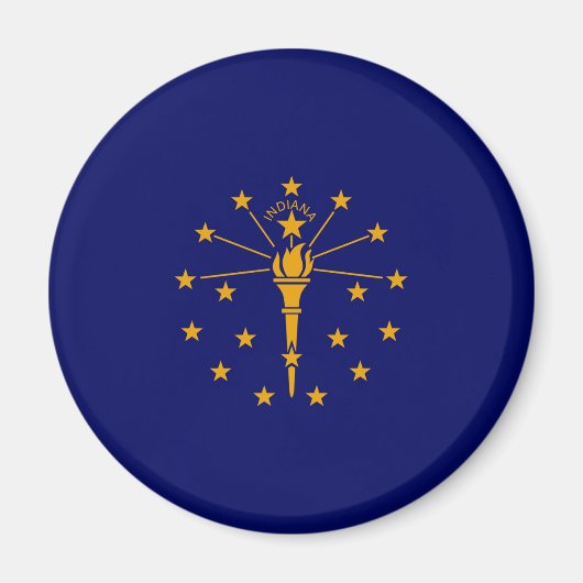Indiana State Flag Design Magneet (Voorkant)