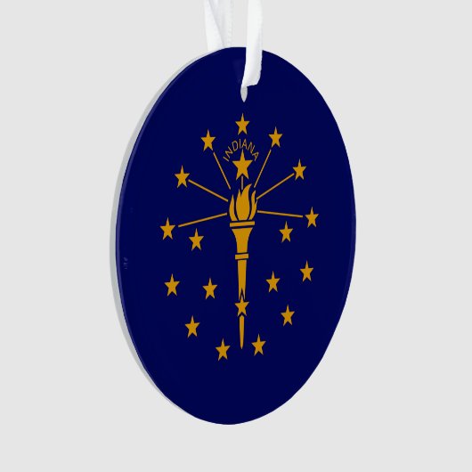 Indiana State Flag Design Ornament (voorkant)