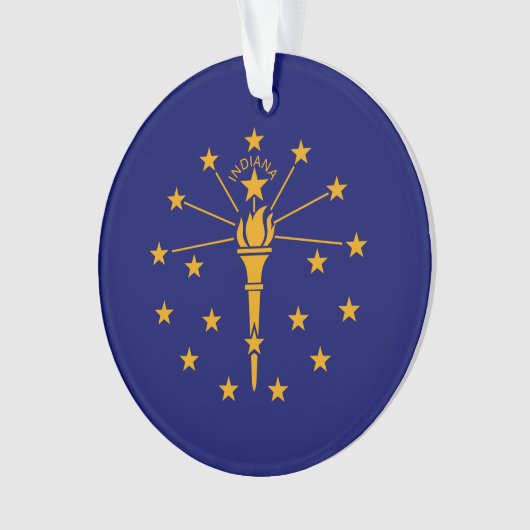 Indiana State Flag Design Ornament (voorkant)