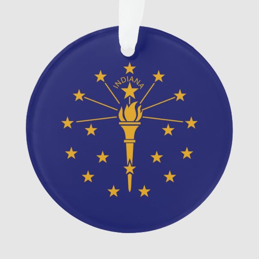 Indiana State Flag Design Ornament (voorkant)