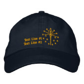 Indiana State Flag Design Personaliseer het Pet (Voorkant)