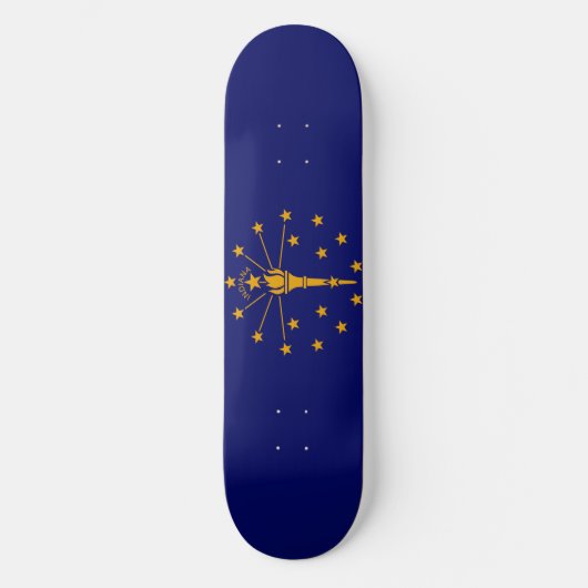 Indiana State Flag Design Persoonlijk Skateboard (Voorkant)