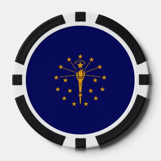 Indiana State Flag Design Poker Chips (Voorkant)