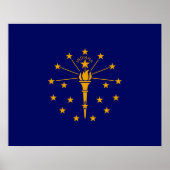 Indiana State Flag Design Poster (Voorkant)