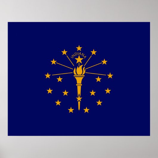 Indiana State Flag Design Poster (Voorkant)