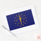 Indiana State Flag Design Rechthoekige Sticker (Envelop)