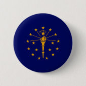 Indiana State Flag Design Ronde Button 5,7 Cm (Voorkant)