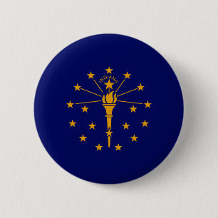 Indiana State Flag Design Ronde Button 5,7 Cm