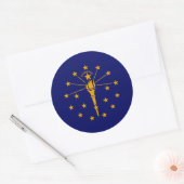 Indiana State Flag Design Ronde Sticker (Envelop)