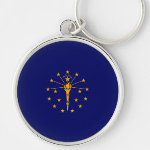 Indiana State Flag Design Sleutelhanger