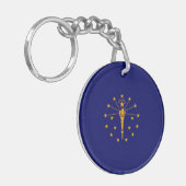 Indiana State Flag Design Sleutelhanger (Voorkant Links)