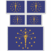 Indiana State Flag Design Sticker (Voorkant)
