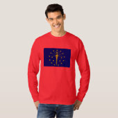 Indiana State Flag Design T-shirt (Voorkant volledig)