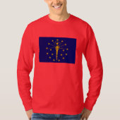 Indiana State Flag Design T-shirt (Voorkant)