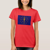 Indiana State Flag Design T-shirt (Voorkant)