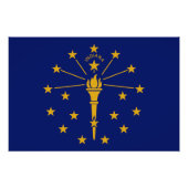 Indiana State Flag Foto Afdruk (Voorkant)