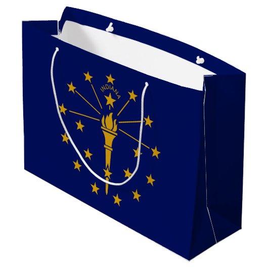 Indiana State Flag Groot Cadeauzakje (Achterkant Gekanteld)