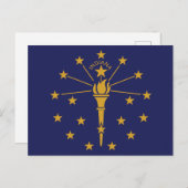 Indiana State Flag Hoosier State Torch 19 Stars  Briefkaart (Voorkant / Achterkant)