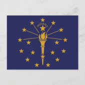 Indiana State Flag Hoosier State Torch 19 Stars  Briefkaart (Voorkant)
